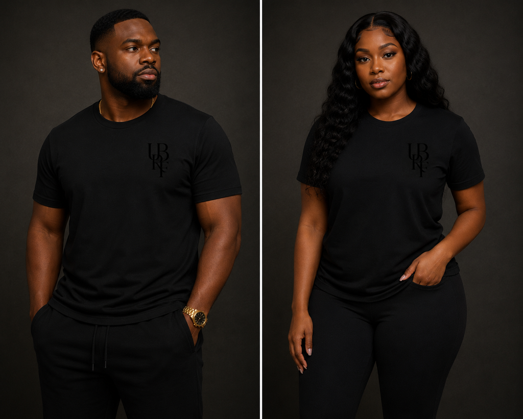 BLACK MONOGRAM T-SHIRT (BLACK)