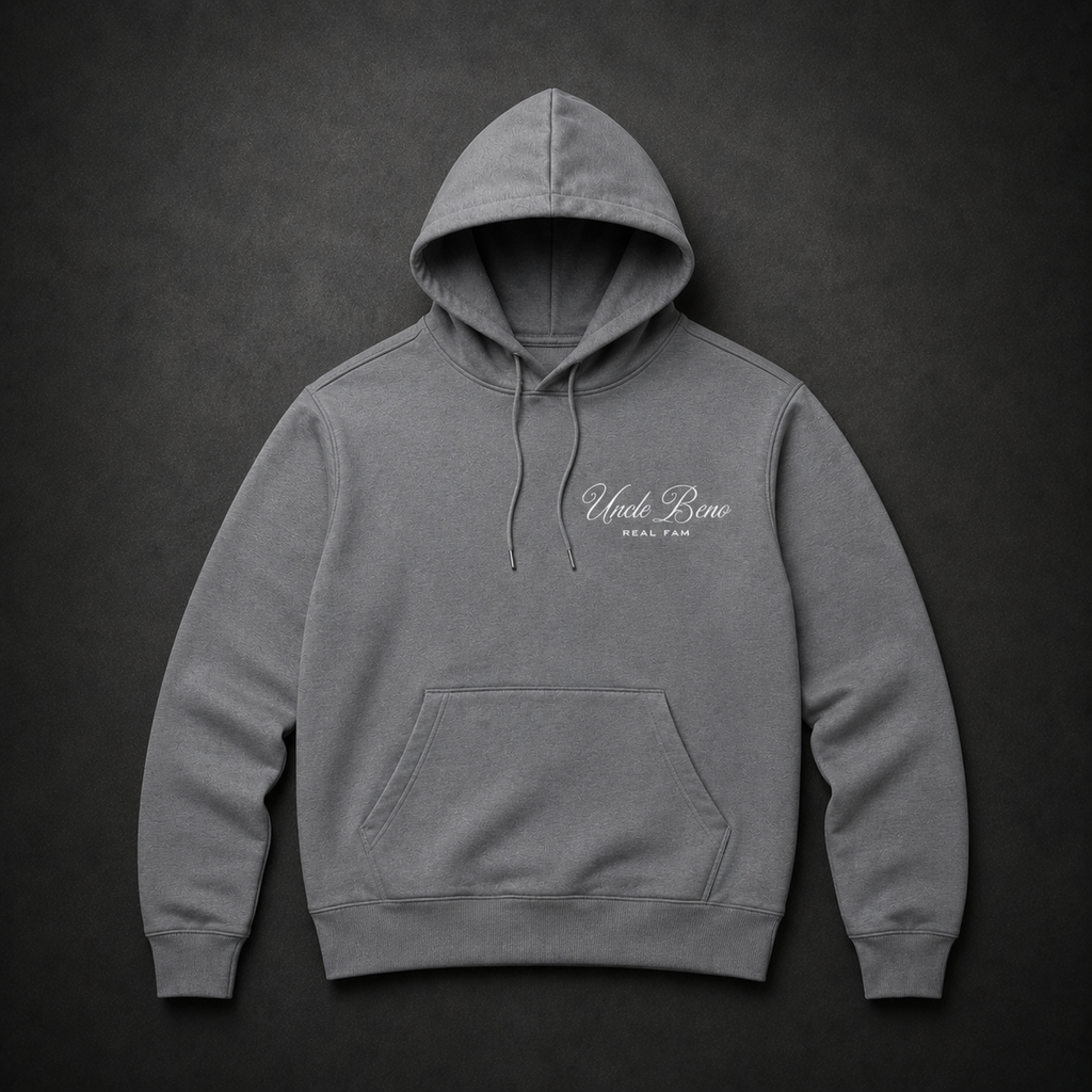 GREY SIGNATURE HOODIE (WHITE)