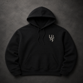 BLACK MONOGRAM HOODIE (WHITE)