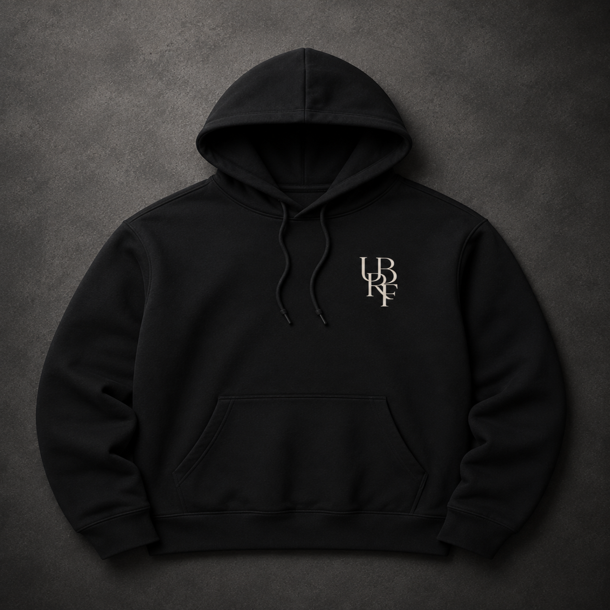 BLACK MONOGRAM HOODIE (WHITE)