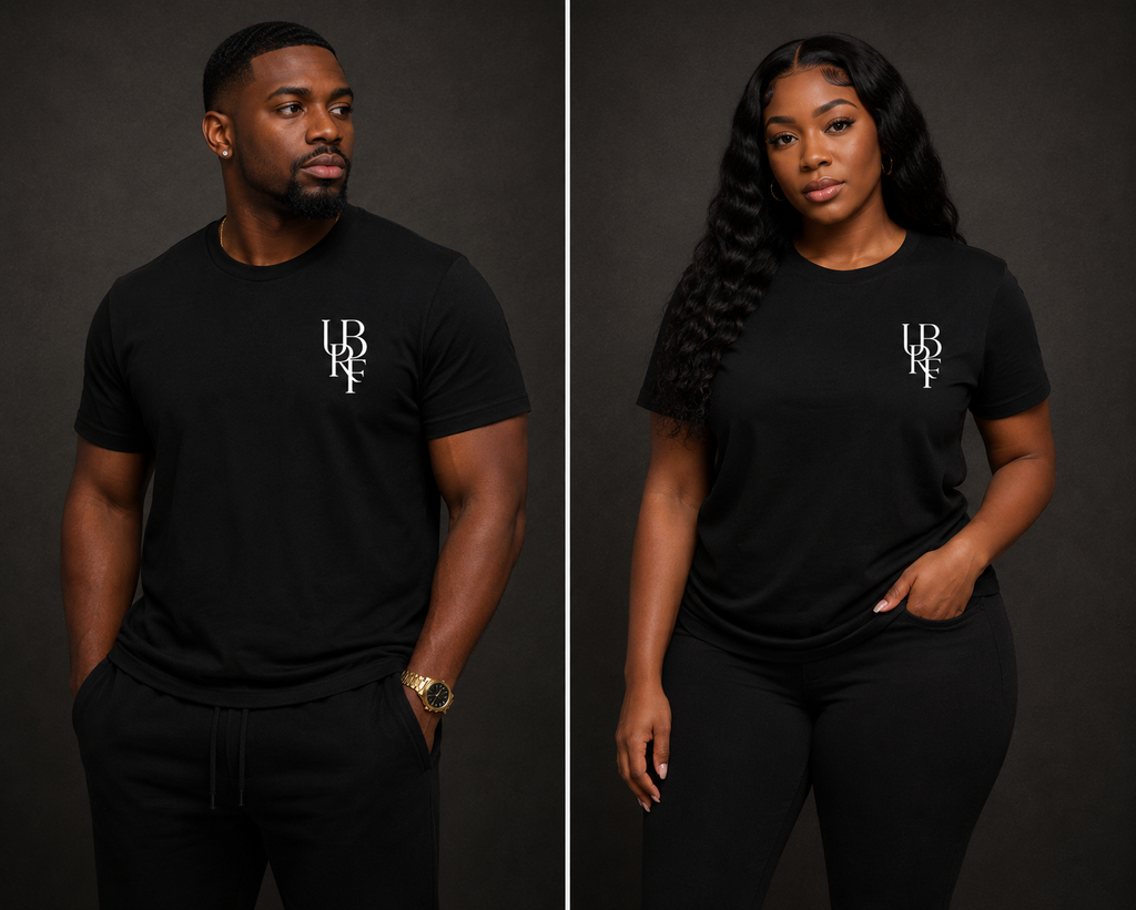 BLACK MONOGRAM T-SHIRT (WHITE)