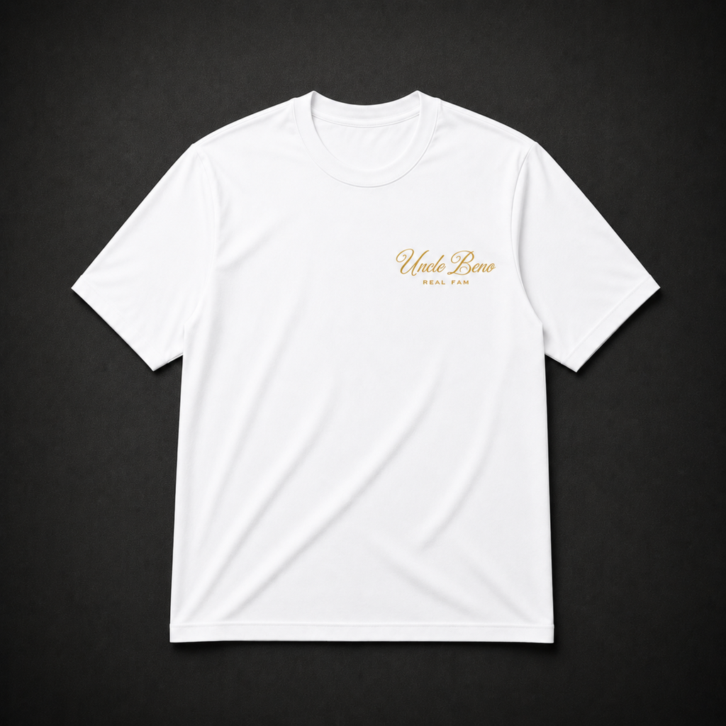 WHITE SIGNATURE T-SHIRT (GOLD)
