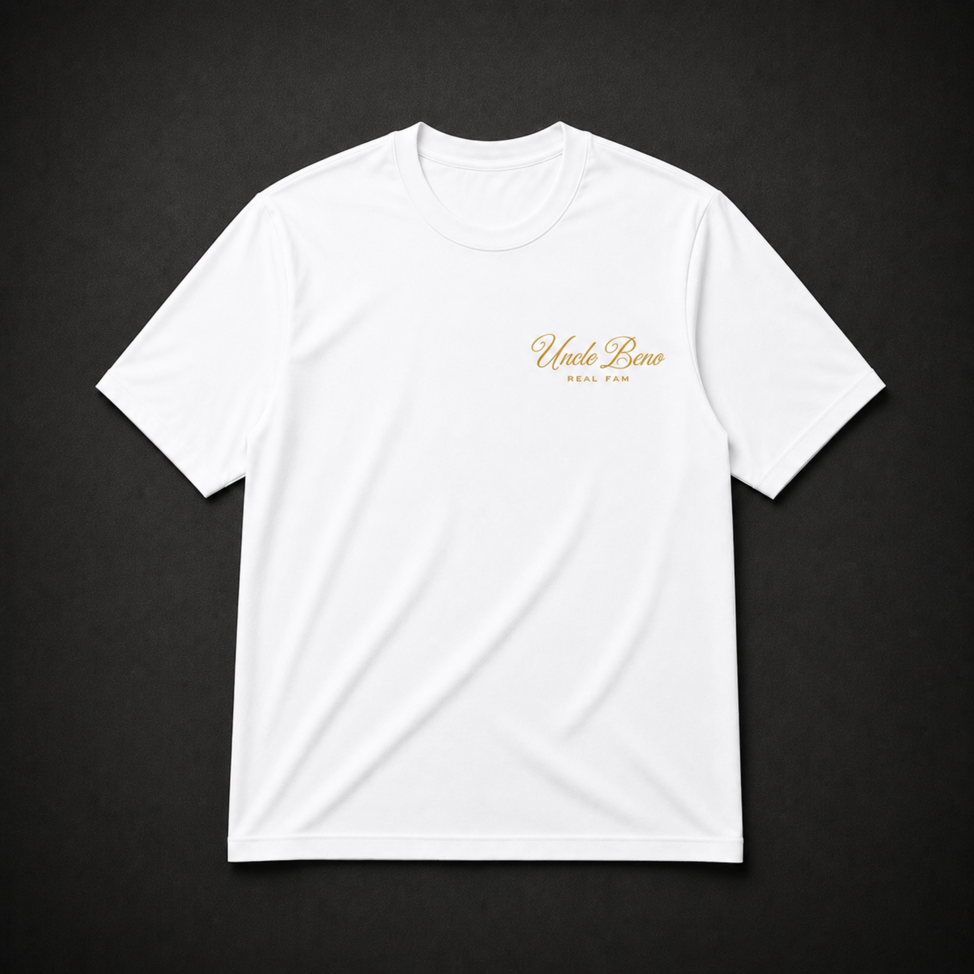 WHITE SIGNATURE T-SHIRT (GOLD)