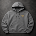 GREY MONOGRAM HOODIE (GOLD)