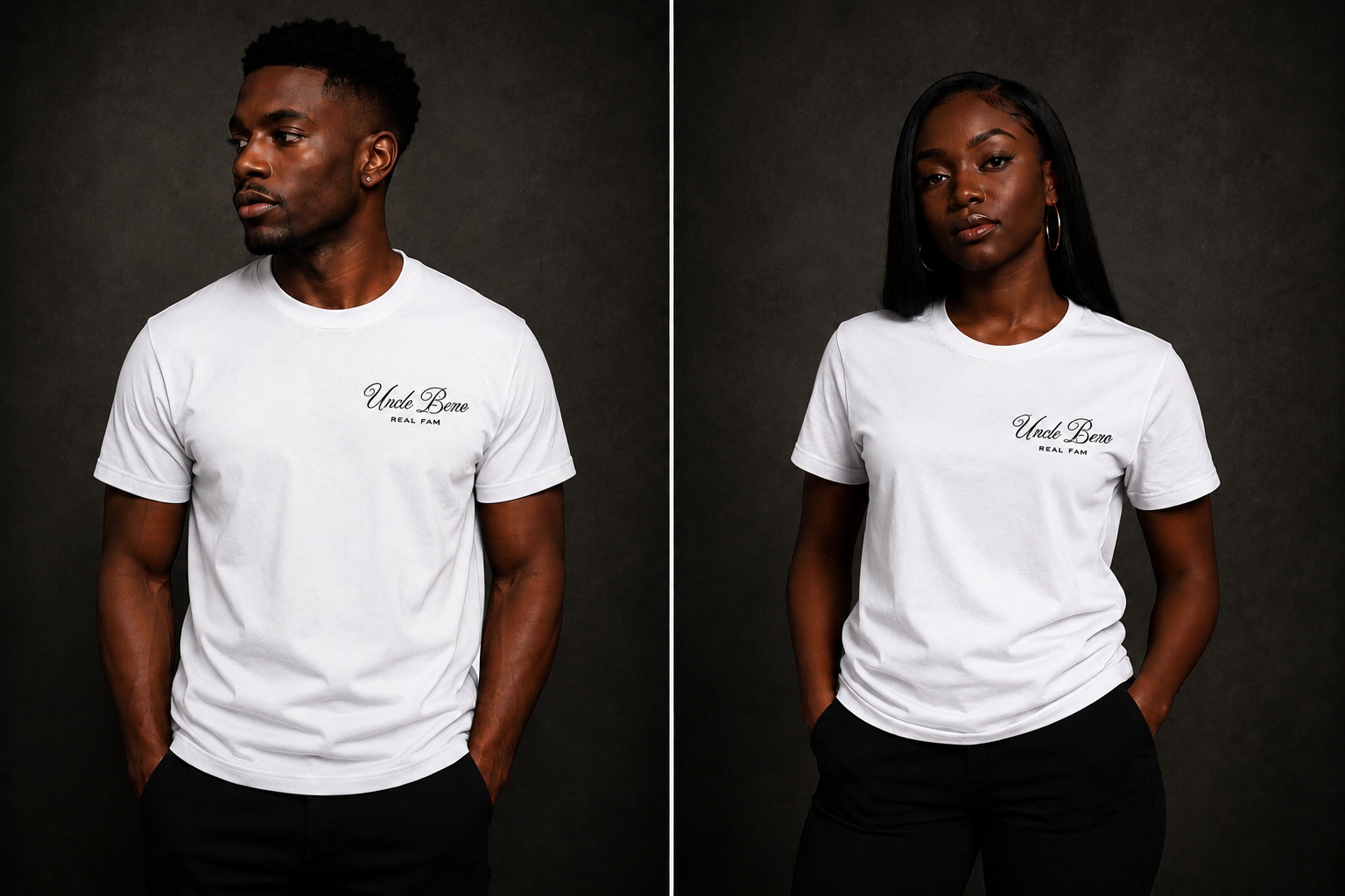 WHITE SIGNATURE T-SHIRT (BLACK)