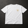 WHITE MONOGRAM T-SHIRT (GOLD)