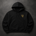 BLACK MONOGRAM HOODIE (GOLD)