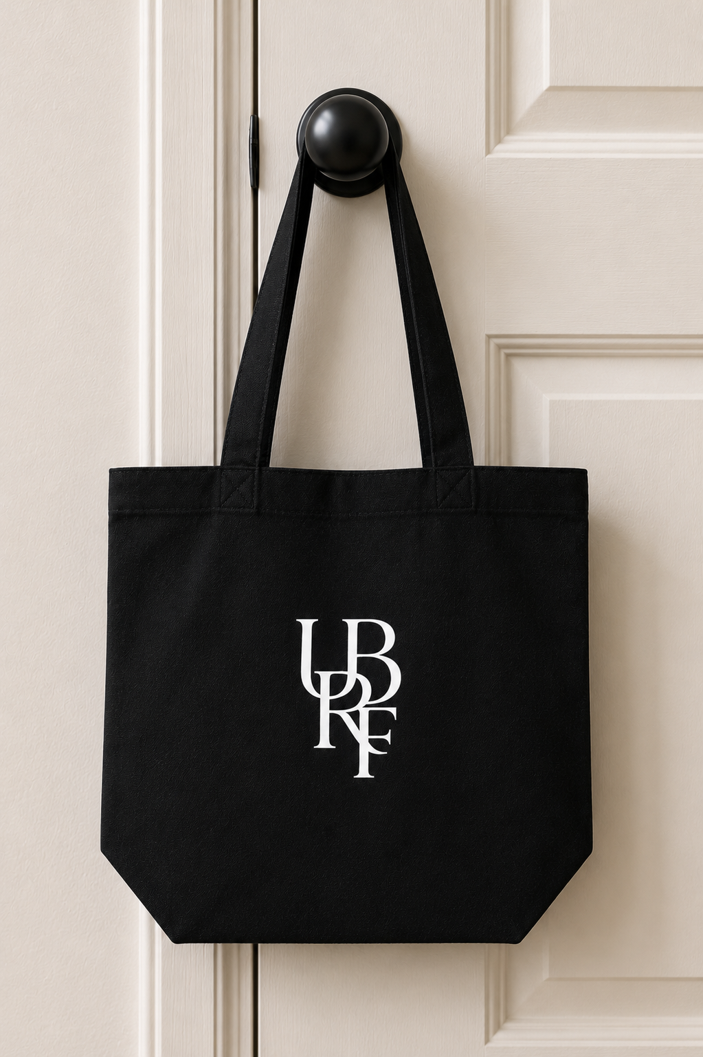 BLACK MONOGRAM TOTE BAGS