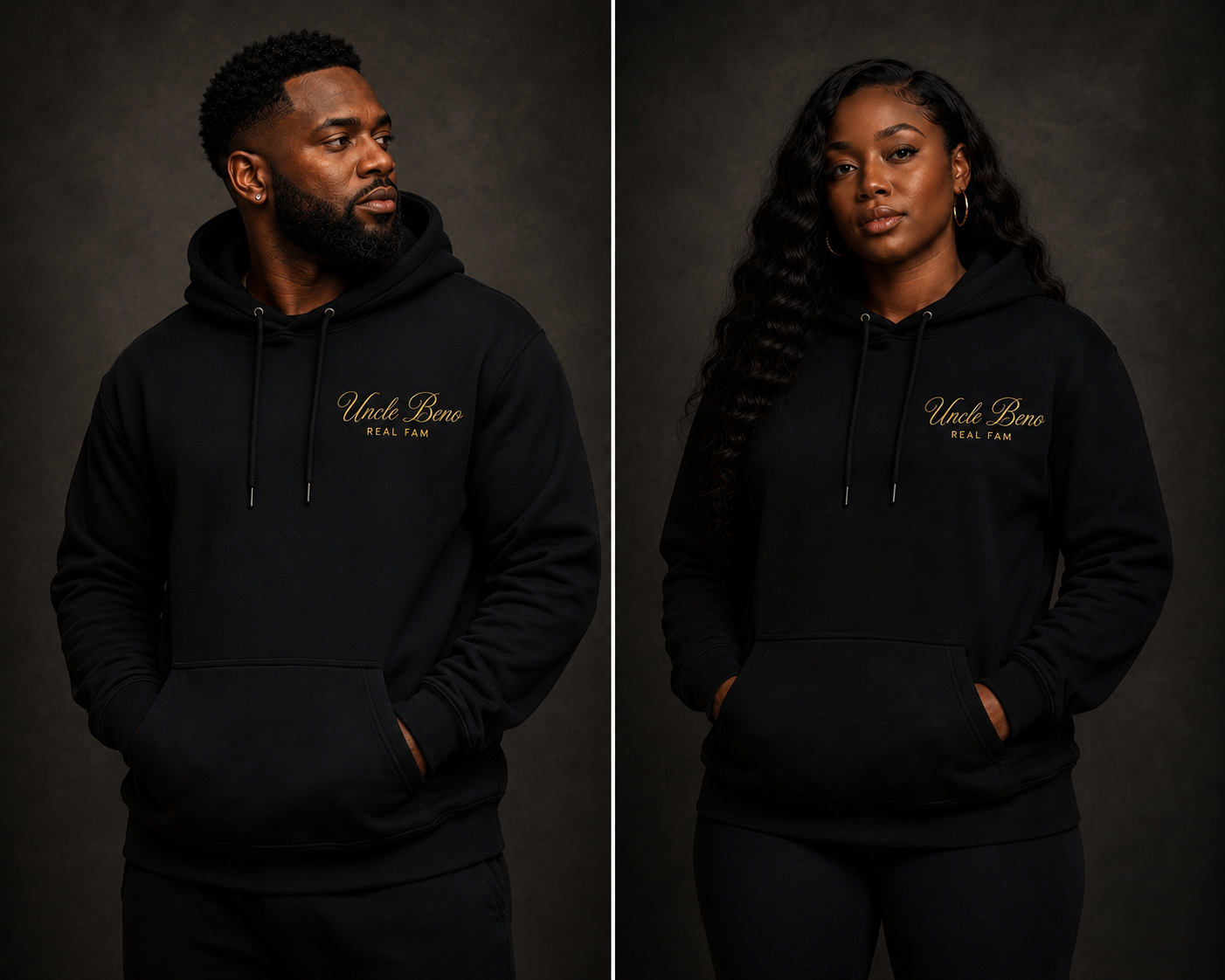 BLACK SIGNATURE HOODIE (GOLD)
