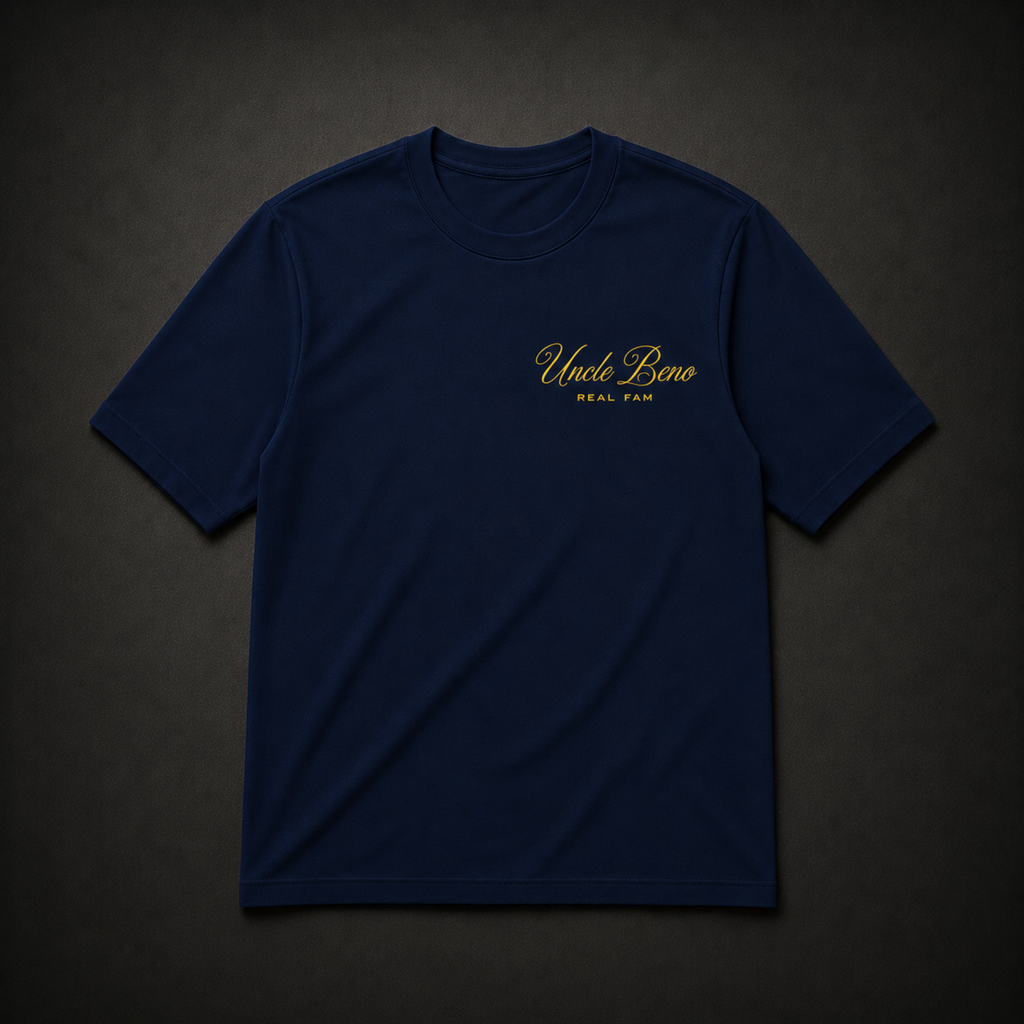 NAVY SIGNATURE T-SHIRT (GOLD)