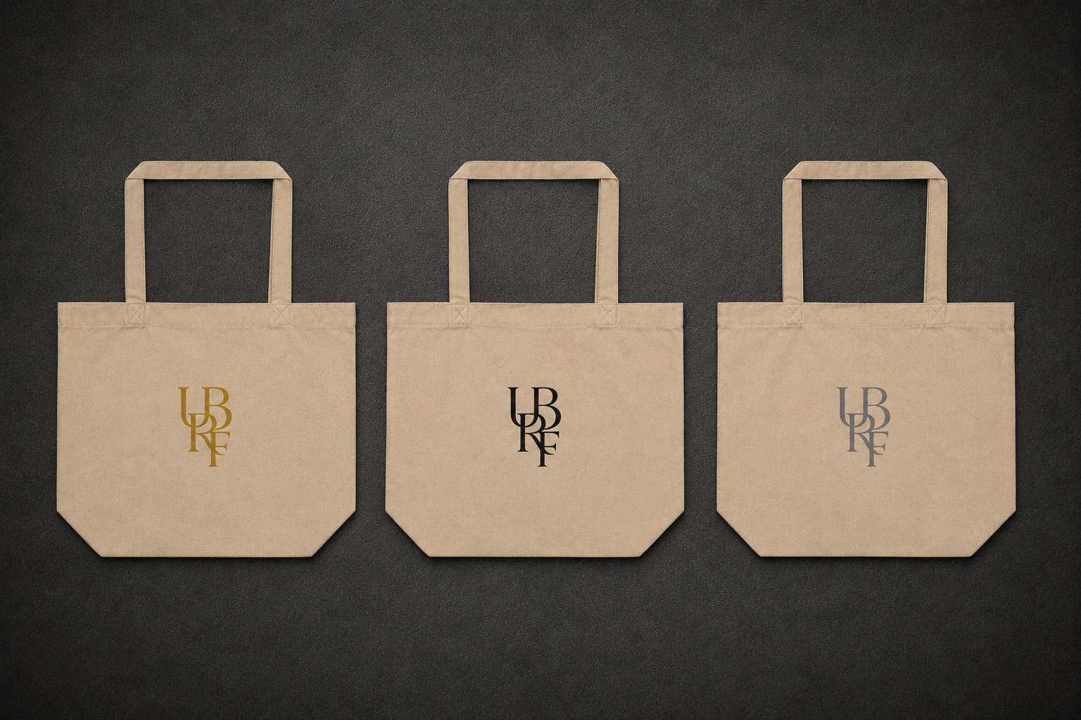 BEIGE MONOGRAM TOTE BAGS