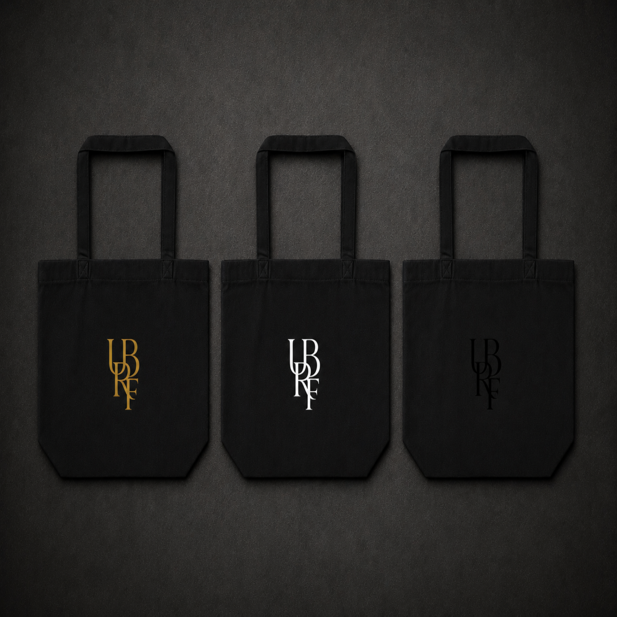 BLACK MONOGRAM TOTE BAGS