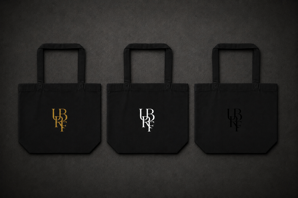 BLACK MONOGRAM TOTE BAGS