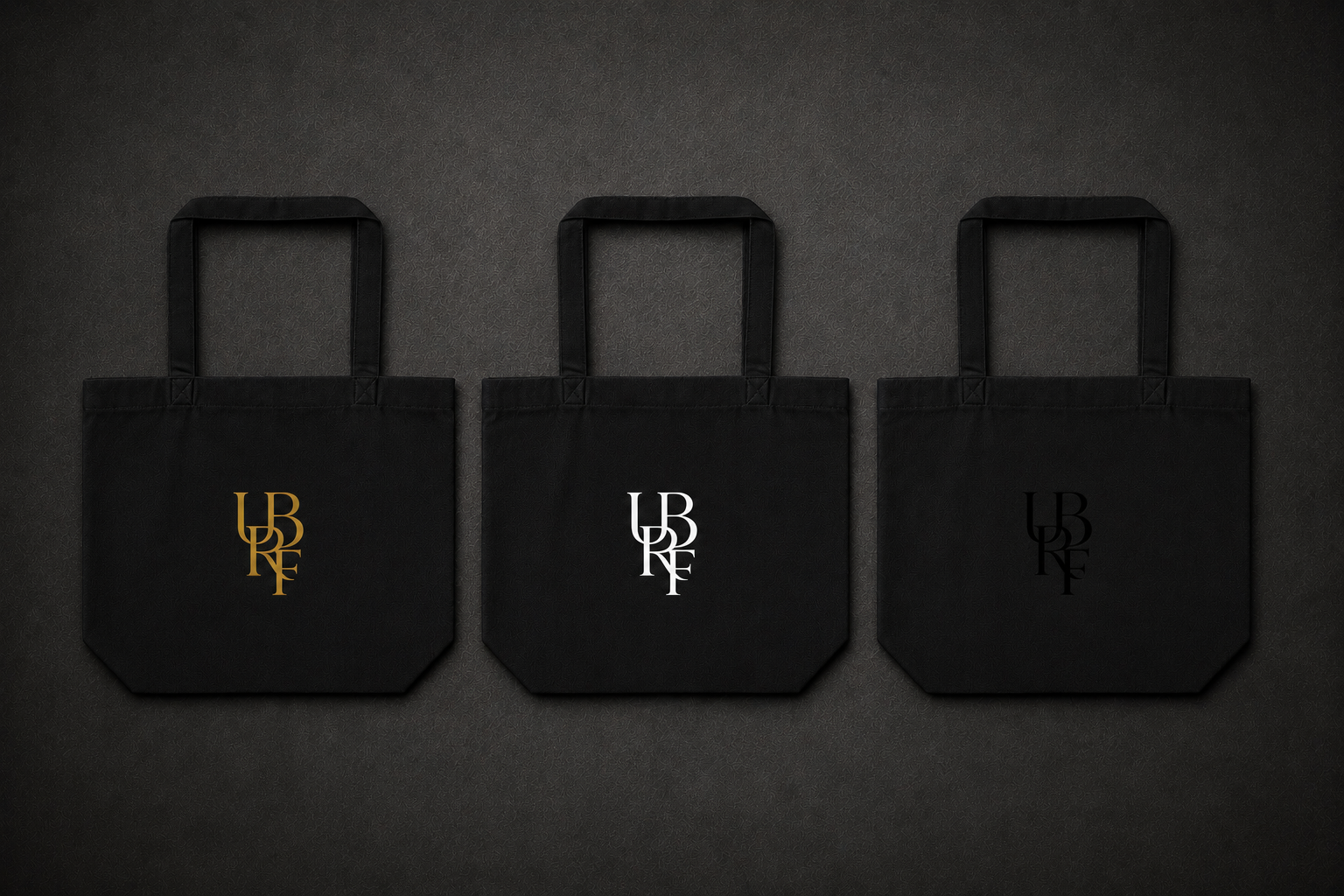 BLACK MONOGRAM TOTE BAGS