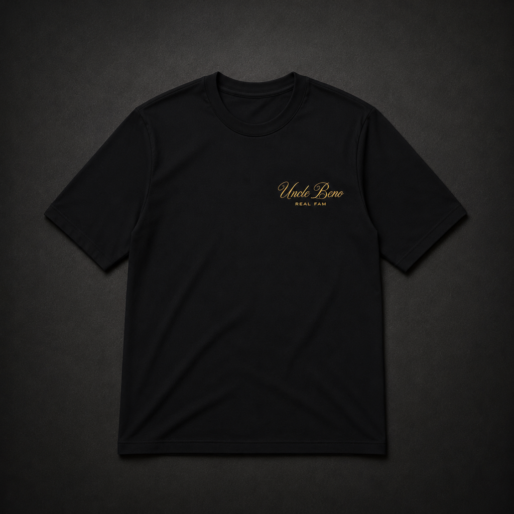 BLACK SIGNATURE T-SHIRT (GOLD)
