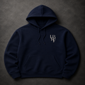 NAVY MONOGRAM HOODIE (WHITE)