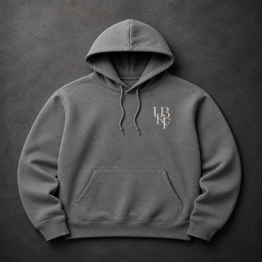 GREY MONOGRAM HOODIE (WHITE)