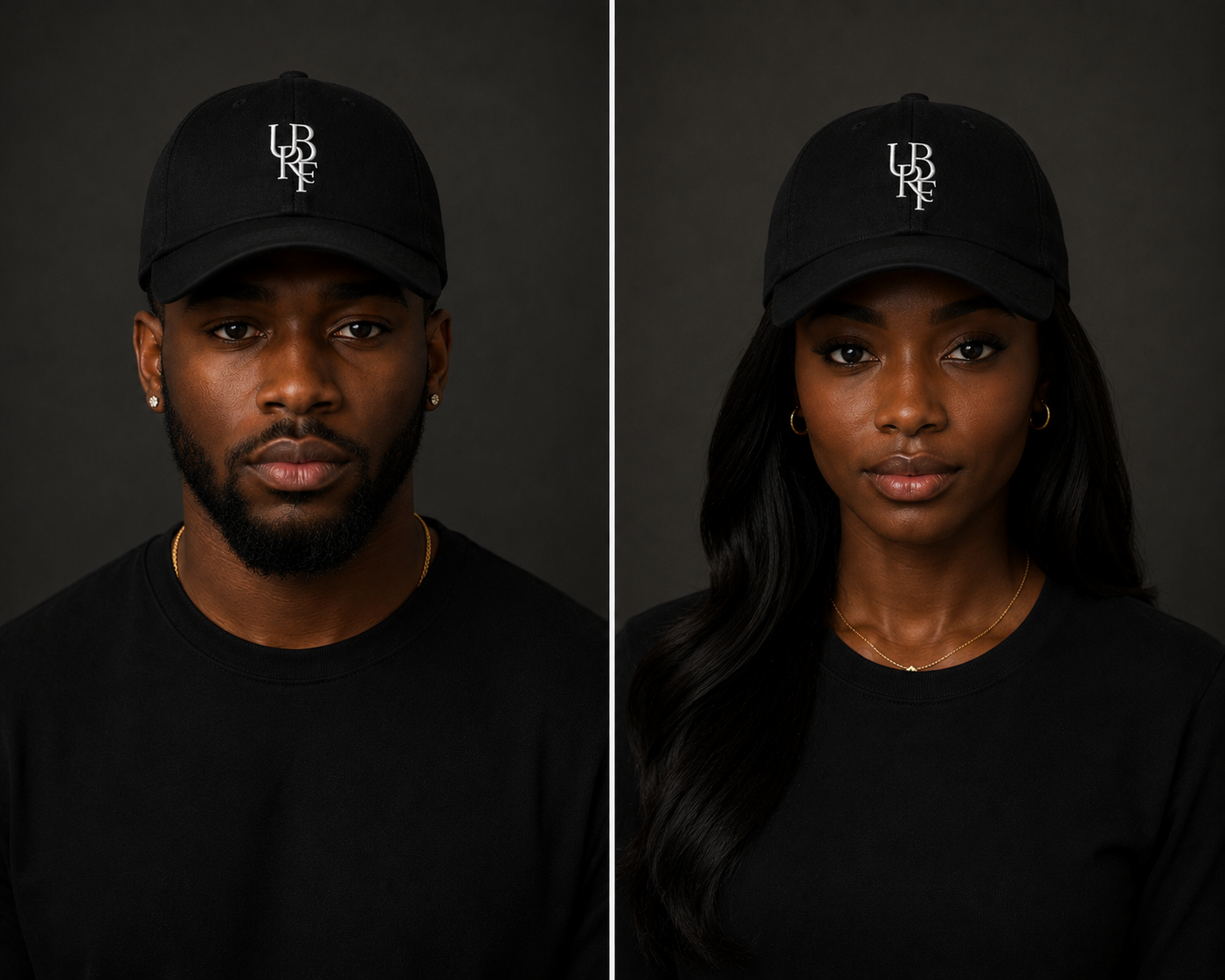 BLACK MONOGRAM CAPS