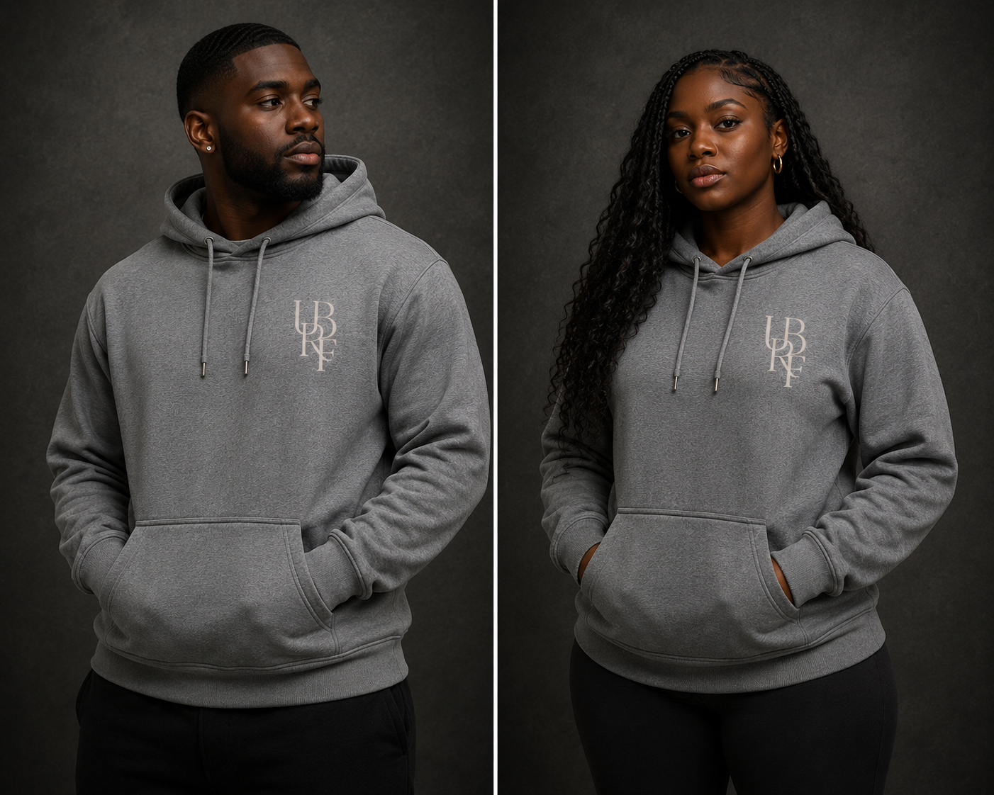 GREY MONOGRAM HOODIE (WHITE)