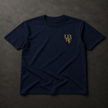 NAVY MONOGRAM T-SHIRT (GOLD)