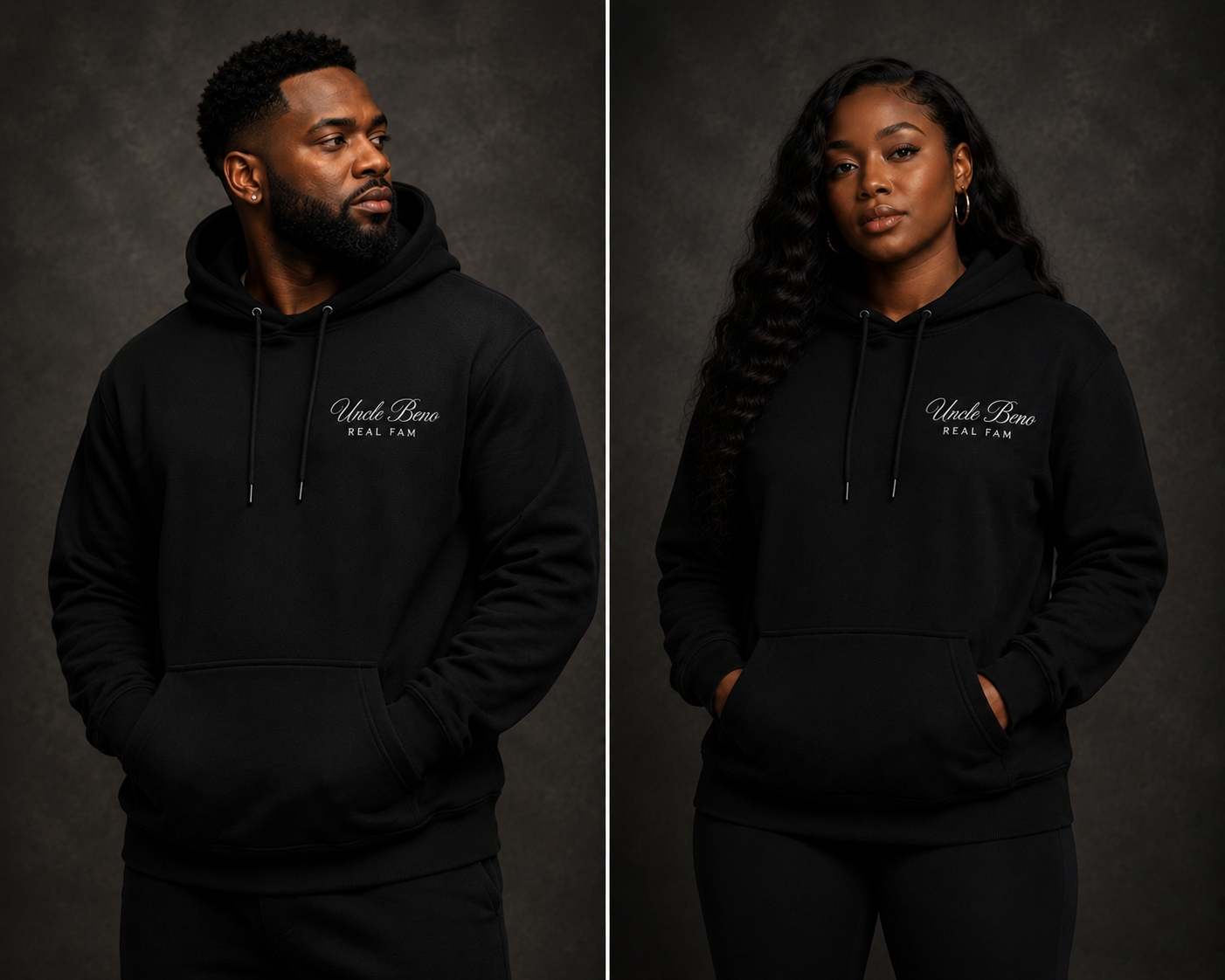 BLACK SIGNATURE HOODIE (WHITE)