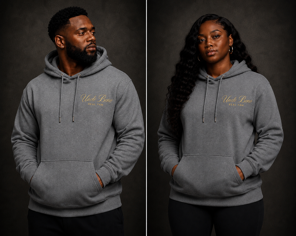 GREY SIGNATURE HOODIE (GOLD)