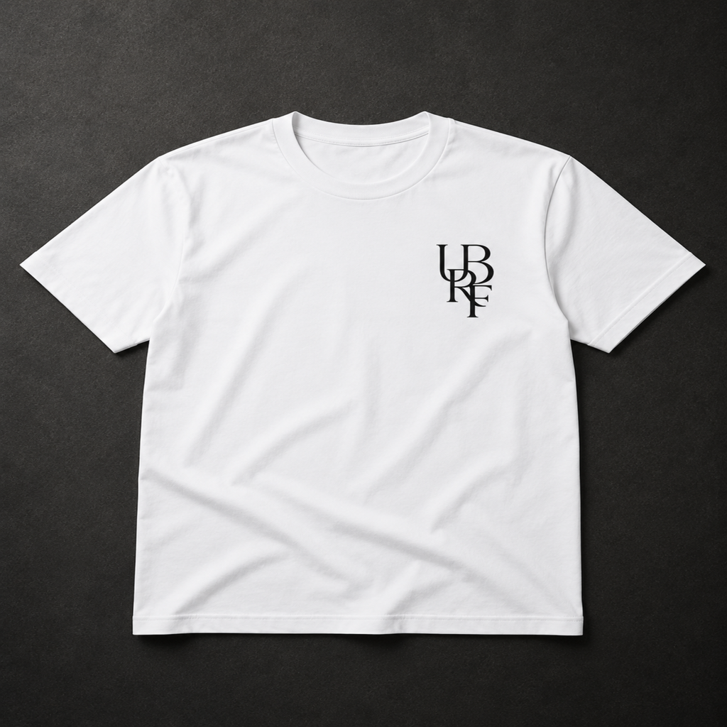 WHITE MONOGRAM T-SHIRT (BLACK)