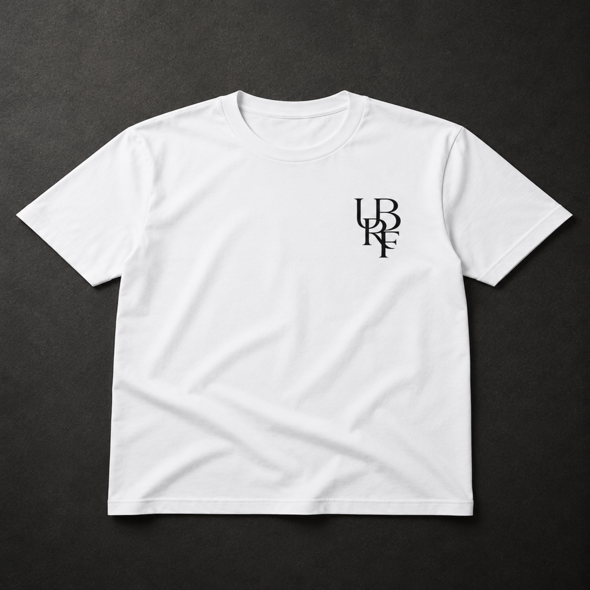 WHITE MONOGRAM T-SHIRT (BLACK)