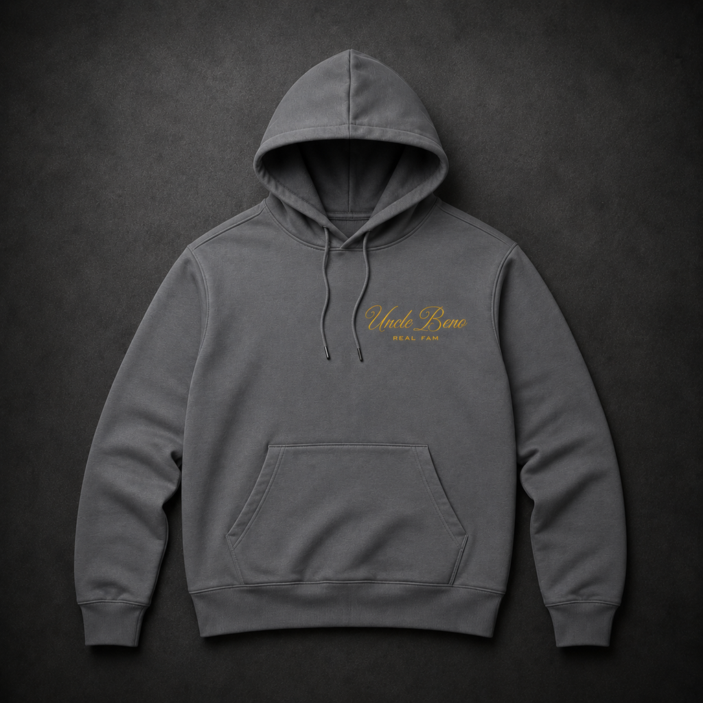 GREY SIGNATURE HOODIE (GOLD)