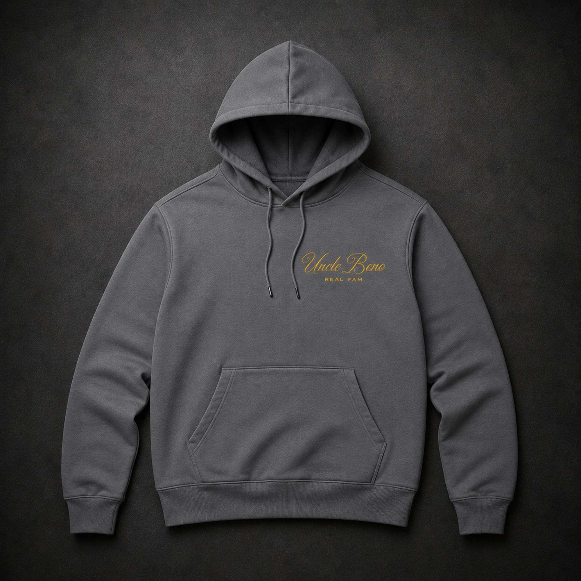 GREY SIGNATURE HOODIE (GOLD)