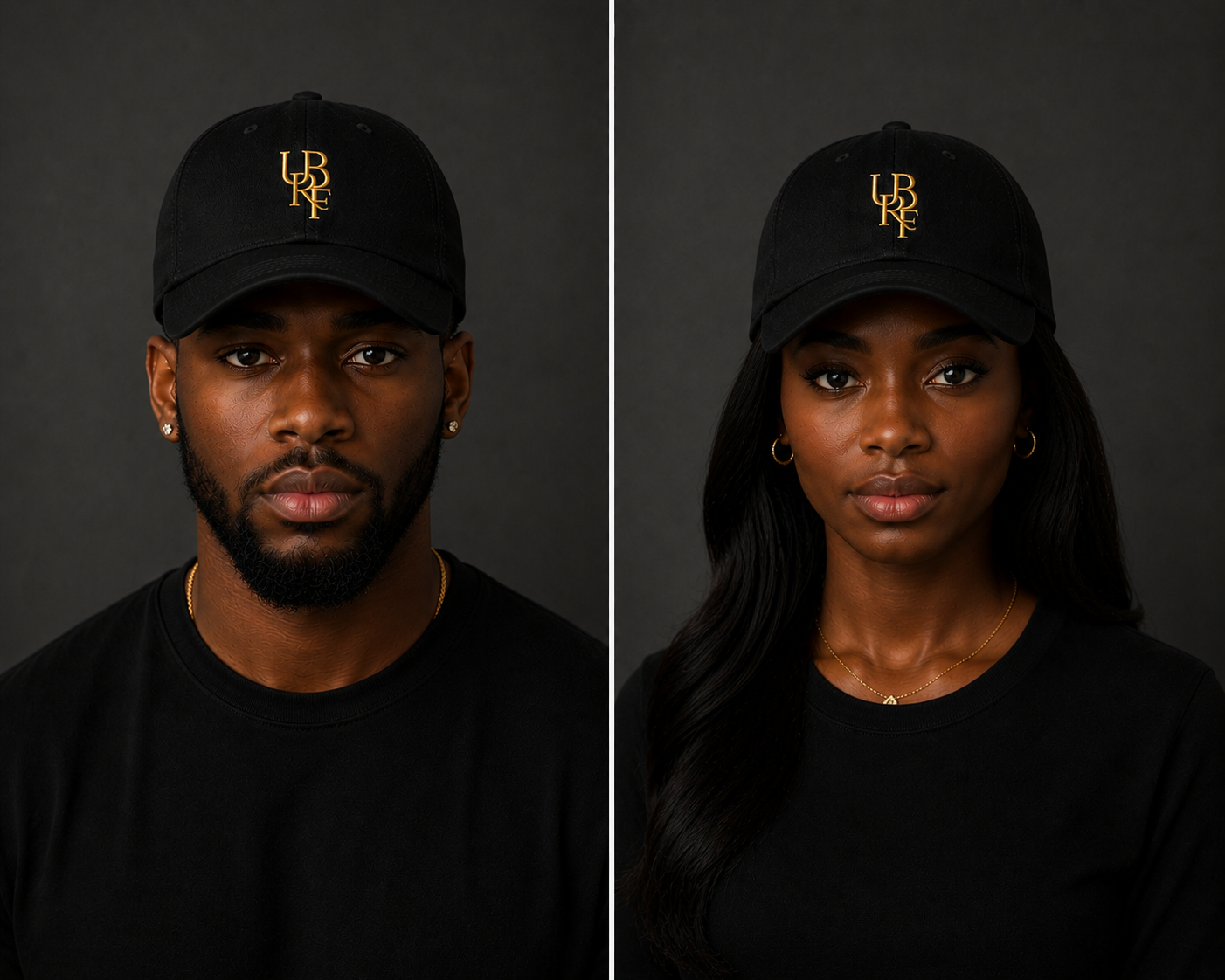 BLACK MONOGRAM CAPS